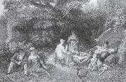 Charles Robert Leslie Gipseying Party oil painting